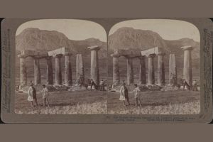 Historic Stereogram from Ancient Corinth (Greece), 1903 by Underwood & Underwood - Thumbnail